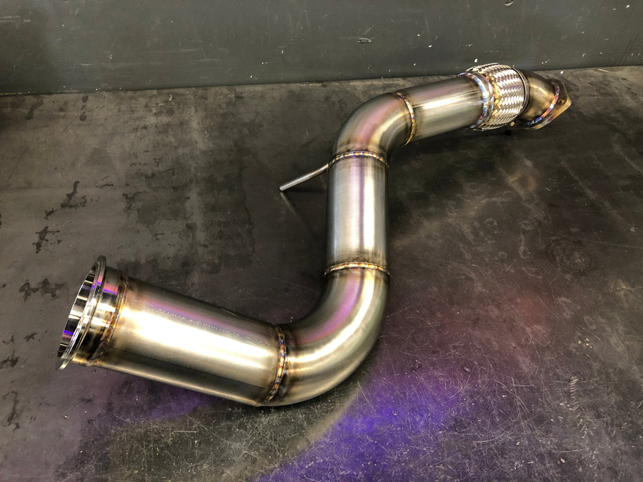 Darklight Fabrication Honda Civic Type R 3'' V-band Downpipe 2017+ FK8