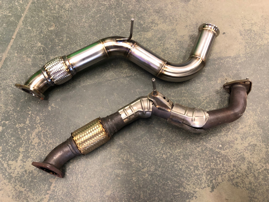 Darklight Fabrication Honda Civic Type R 3'' V-band Downpipe 2017+ FK8